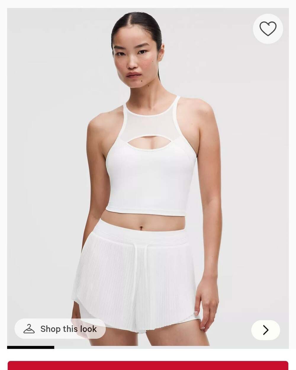 lululemon Ace Advantage Mesh-Panel Tennis Tank Top White